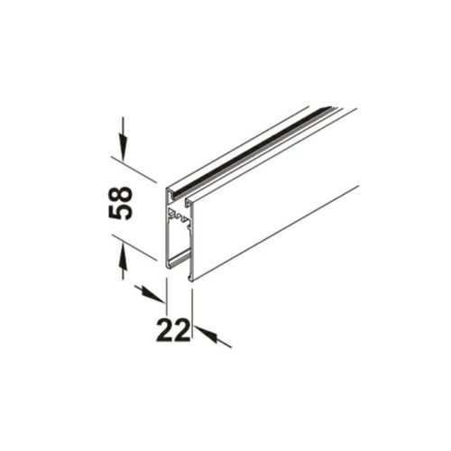Kích thước Khung dưới Hafele 403.75.322 màu đen 3m
