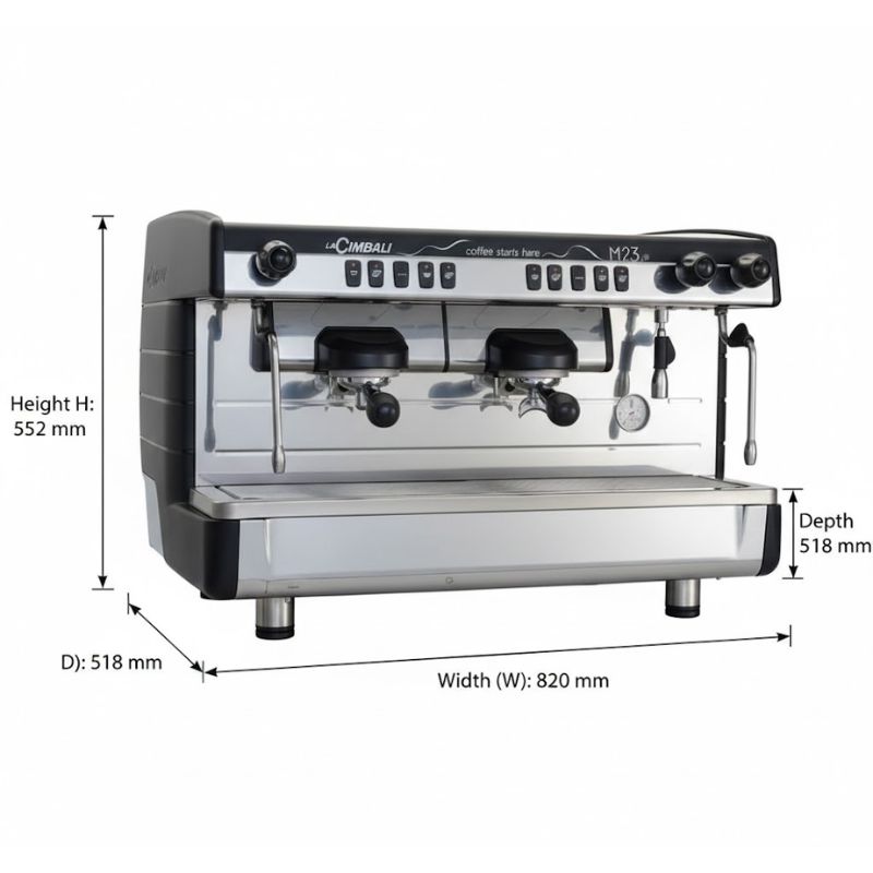 Máy pha cà phê Cimbali M23UP DT2 Black 6 Kích thước Máy pha cà phê Cimbali M23UP DT2 Black