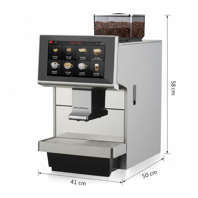 Máy pha cà phê Dr.Coffee M12 Big Plus 6 Kích thước Máy pha cà phê Dr.Coffee M12 Big Plus