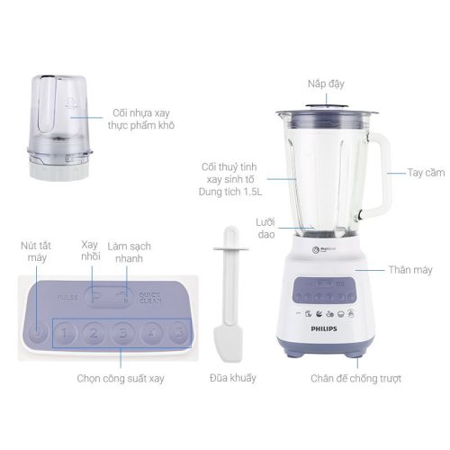 Máy xay cầm tay Philips HR2222/00 5 Kích thước Máy xay cầm tay Philips HR2222/00