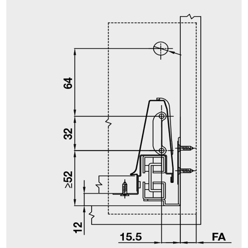 Ray hộp Hafele 552.77.781 5 Kích thước ray hộp Hafele 552.77.781