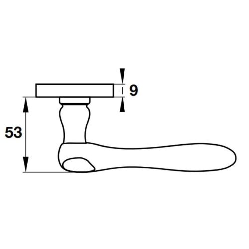 Kích thước Tay khóa cửa Hafele 903.99.588