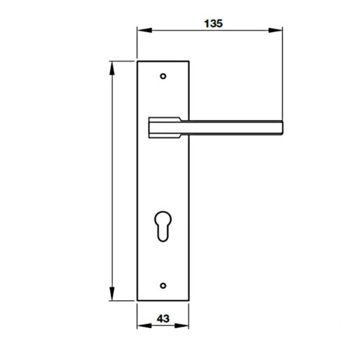 Kích thước Tay nắm Hafele 901.79.063