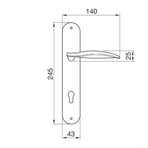 Kích thước Ảnh Tay nắm Hafele 901.79.080