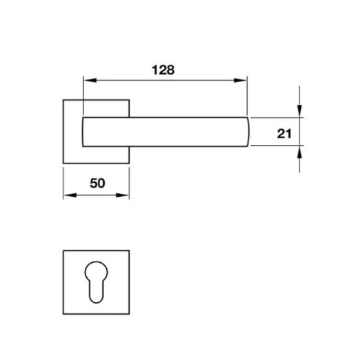 Tay nắm Hafele 901.79.714 7 Kích thước Tay nắm Hafele 901.79.714