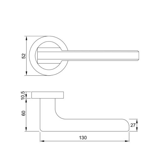 Kích thước Tay nắm Hafele 901.79.872