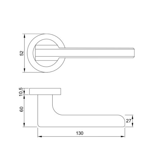 Kích thước Tay nắm Hafele 901.79.873