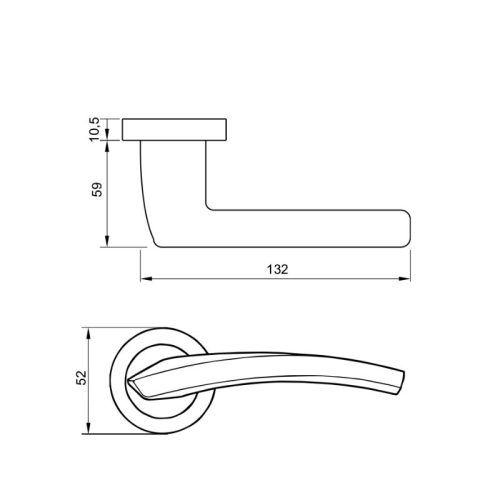 Kích thước Tay nắm Hafele 901.99.926