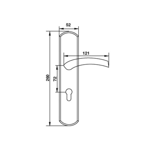 Kích thước Tay nắm Hafele 903.99.319