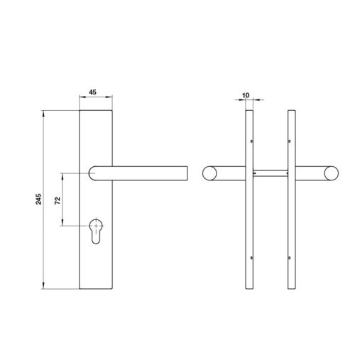 Kích thước Tay nắm Hafele 903.99.821