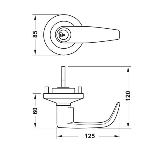 Kích thước Tay nắm Hafele 911.56.038