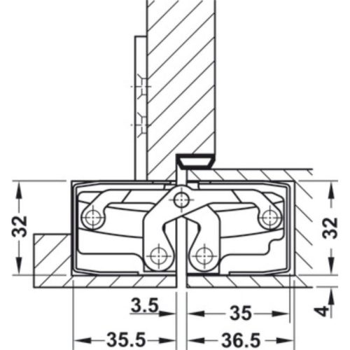 Bản lề âm TE540 3D, SC Hafele 924.17.223 7 Kich thước bản lề âm TE540 3D, SC Hafele 924.17.223