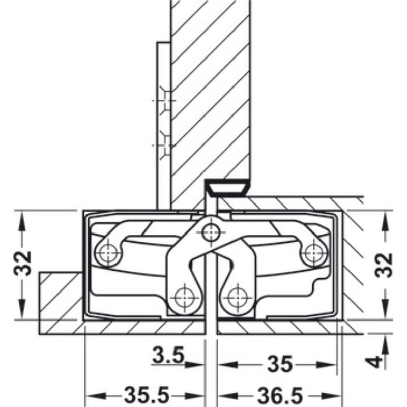 Bản lề âm TE540 3D, SC Hafele 924.17.223 4 Kich thước bản lề âm TE540 3D, SC Hafele 924.17.223