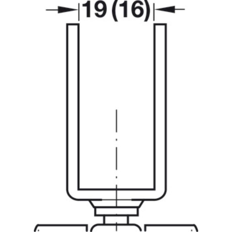Bánh xe đôi nội thất Hafele 660.09.304 6 Lắp đặt bánh xe đôi nội thất Hafele 660.09.304
