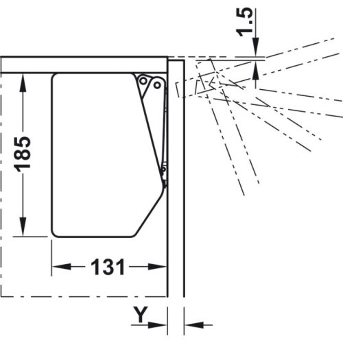 Lắp đặt tay nâng Hafele 372.91.410
