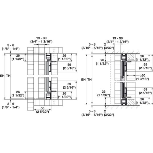 Lắp đặt bộ phụ kiện cửa Hafele 408.30.591