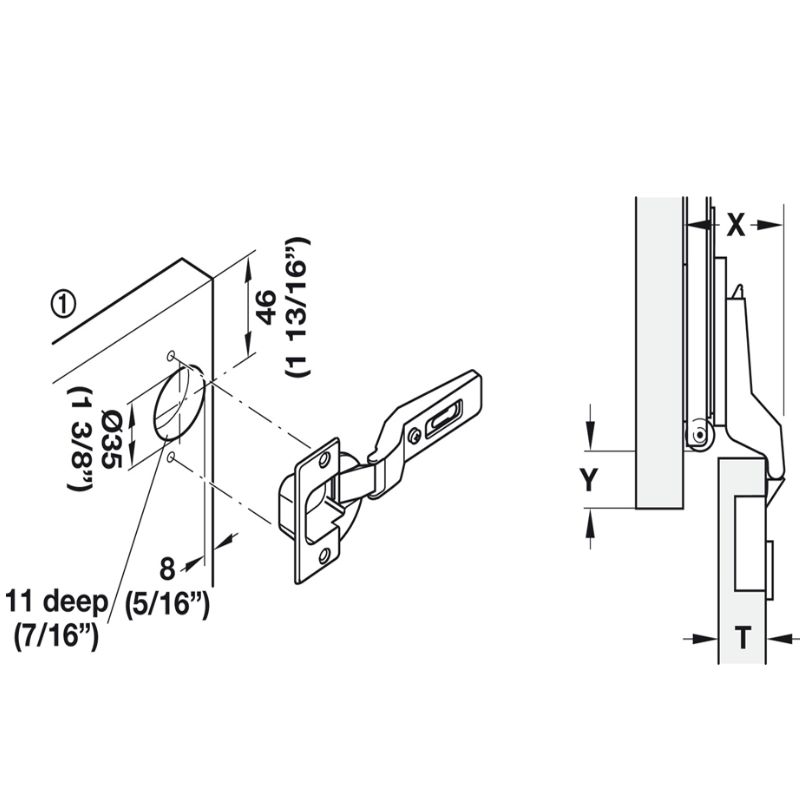 Bản lề tủ Hafele 408.24.020 5 Lắp đặt bản lề tủ Hafele 408.24.020