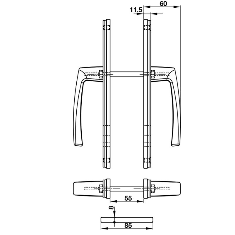 Tay nắm Hafele HL949C-92 905.99.626 4 Thông số Tay nắm Hafele HL949C-92 905.99.626