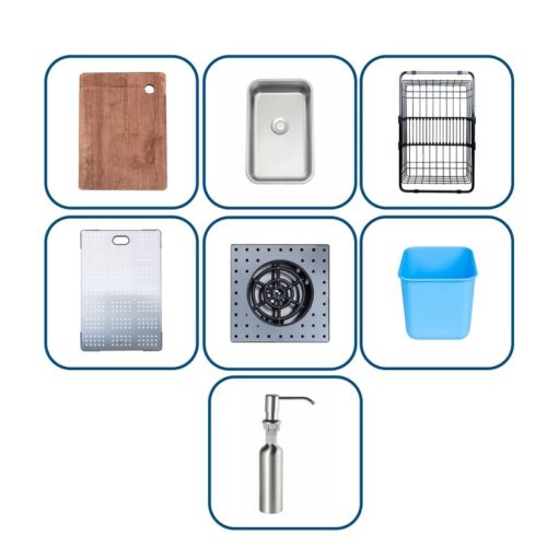 Khay chậu rửa bát Nobinox LUMIA NJ511B