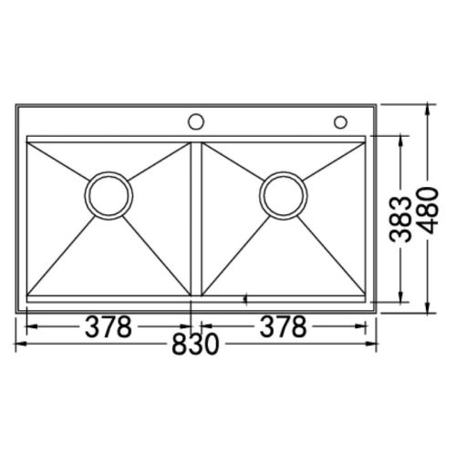Kích thước chậu rửa bát Nobinox LIKEN NL785