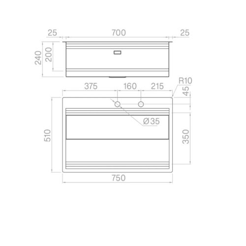 Kích thước chậu rửa bát Nobinox MOSE NA808