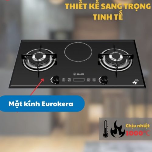 Bếp gas kết hợp điện Malloca EG201I 6 anh bep gas ket hop dien malloca eg201i