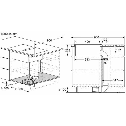 Bếp từ kết hợp hút mùi Bosch PXX895D66E 10 lap dat bep tu ket hop hut mui bosch pxx895d66e