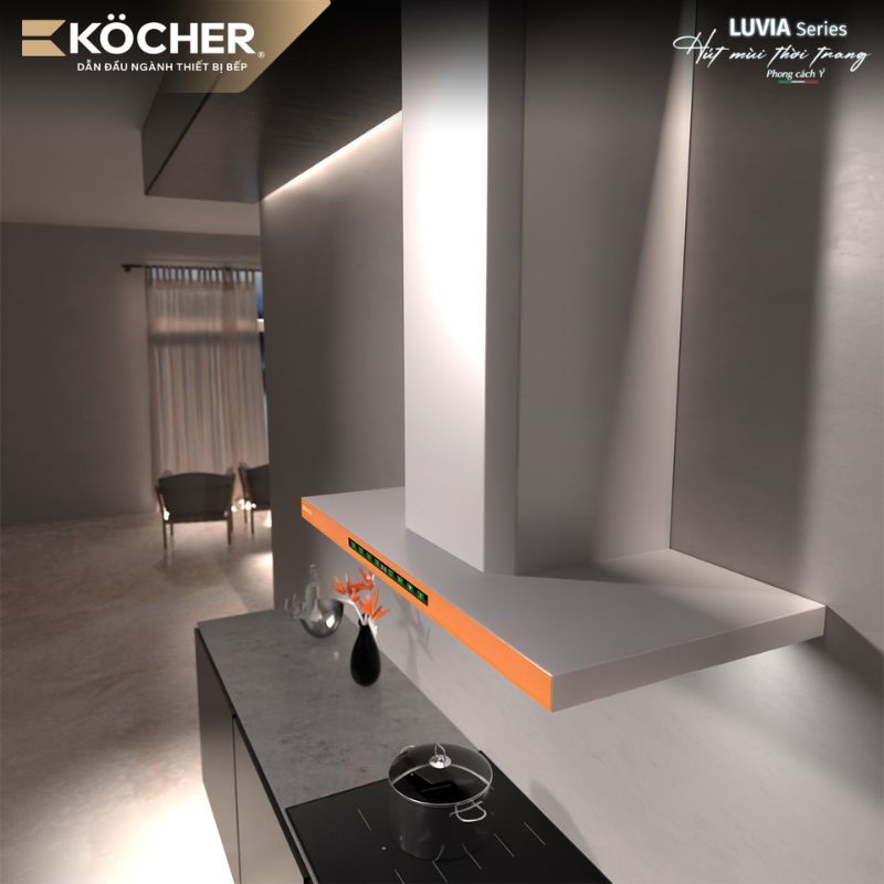 Máy hút mùi Kocher Luvia Premium 90cm 5 Mặt trên máy hút mùi Kocher Luvia Premium 90cm