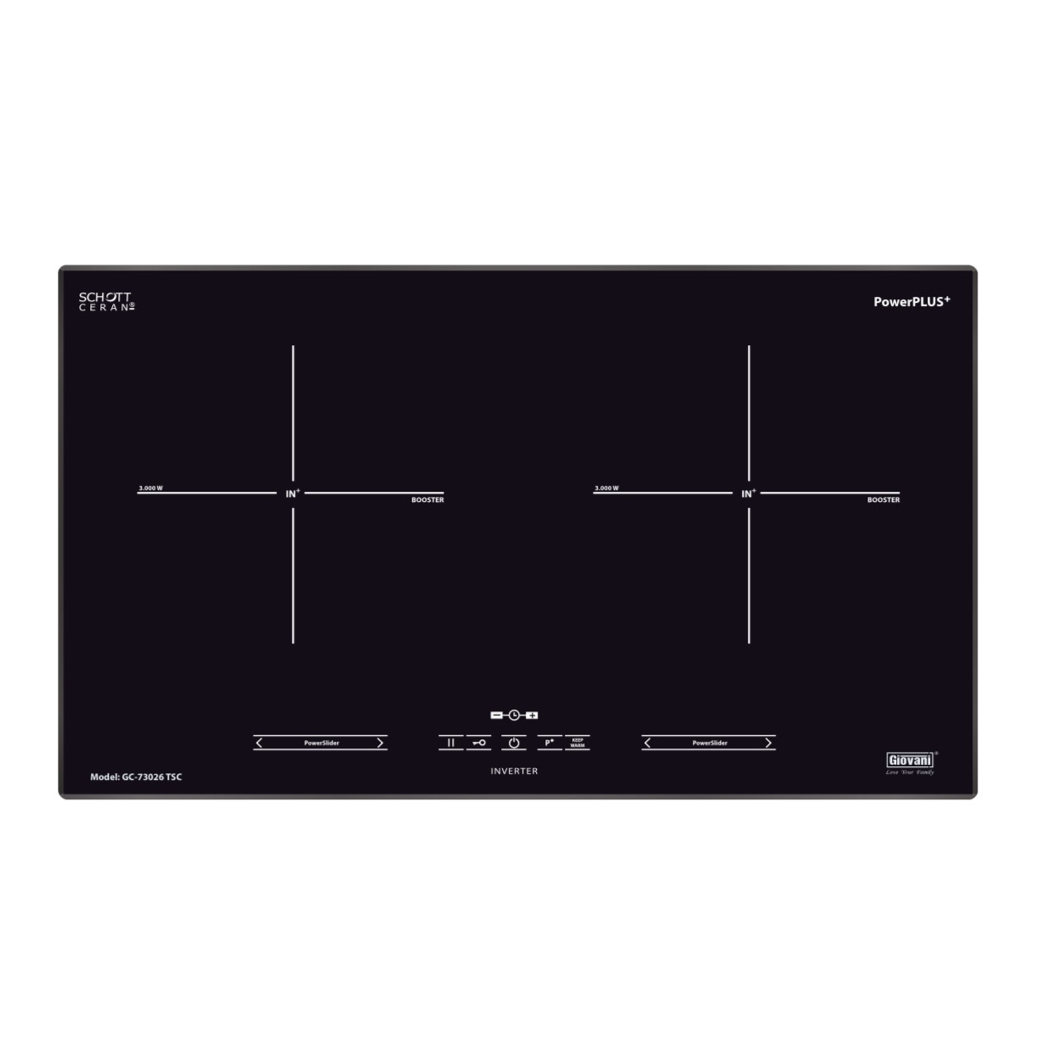 Bếp từ đôi Giovani GC-73026 TSC 3 Bếp từ đôi Giovani GC-73026 TSC