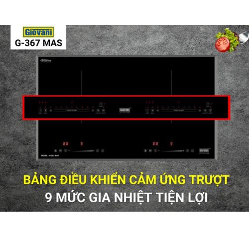 Bếp từ đôi Giovani G-367 MAS 7 dieu khien bep tu doi giovani g 367 mas