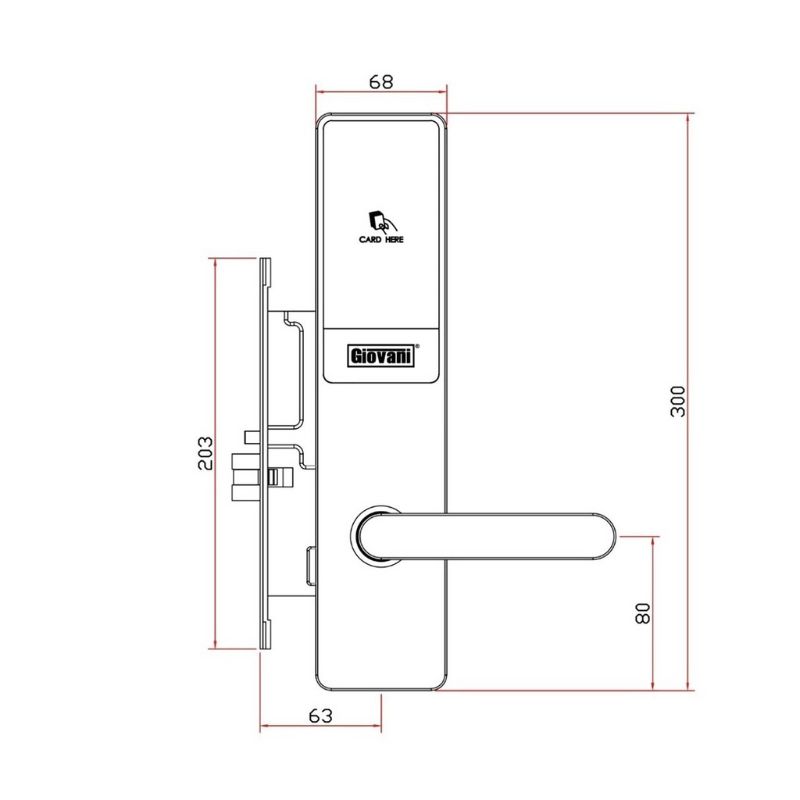 Khóa khách sạn GIOVANI GSL-X303 4 Khóa khách sạn GIOVANI GSL-X303 - Ảnh 2