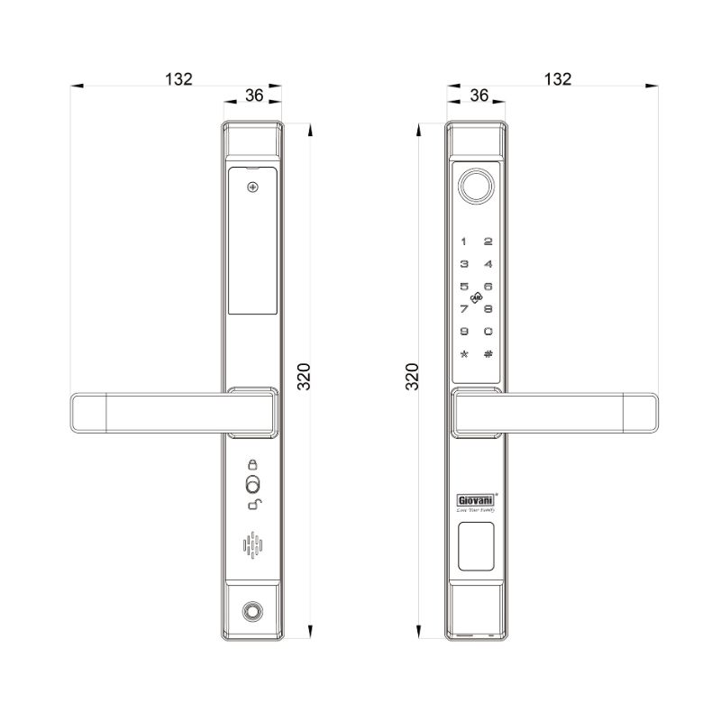 Khóa vân tay cửa nhôm GIOVANI GSL-208B 6 Khóa vân tay cửa nhôm GIOVANI GSL-208B - Ảnh 4