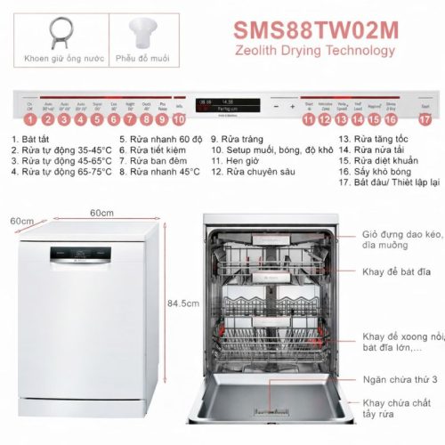 Máy rửa bát Bosch SMS88TW02M 8 kich thuoc may rua bat bosch sms88tw02m