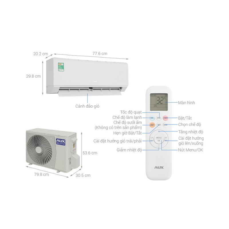 Máy lạnh AUX Inverter 1.5 HP AW13CAA4DI-3VN - Ảnh 3