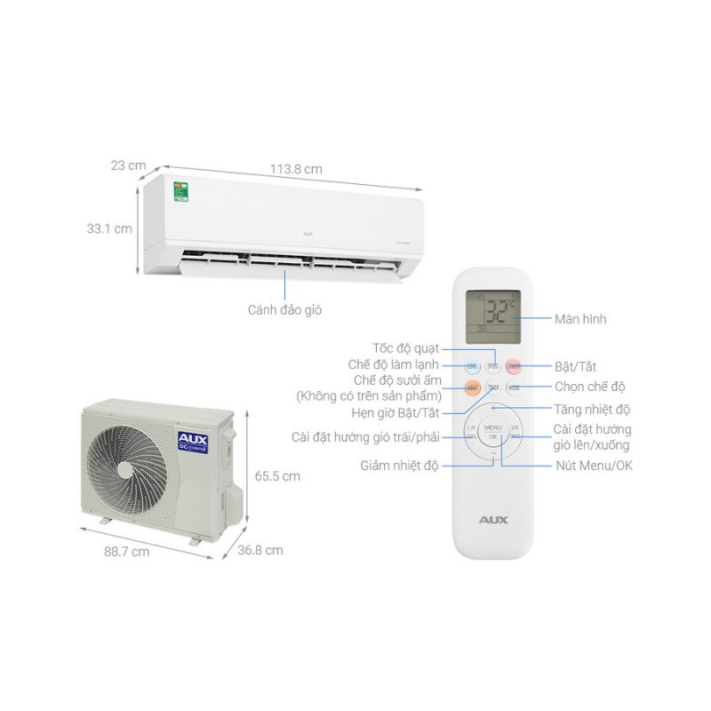 Máy lạnh AUX Inverter 2.5 HP AW24CAA4DI-3VN - Ảnh 4