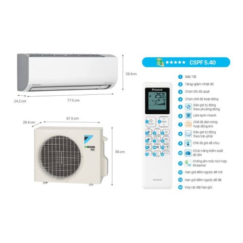 thong so dieu hoa daikin ftkf35zvmv rkf35zvmv