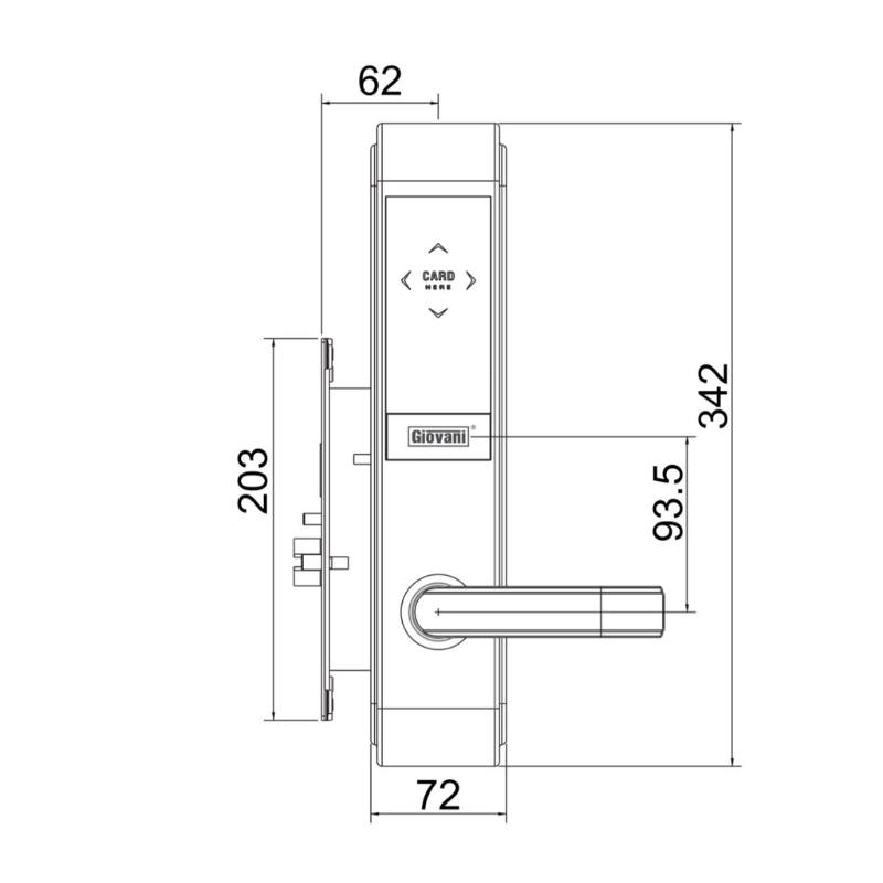 Khóa khách sạn Giovani GSL-157C138T 5 Khóa khách sạn Giovani GSL-157C138T - Ảnh 3