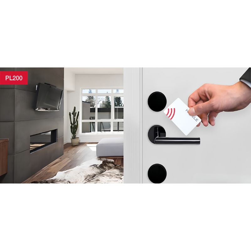 Khoá Hafele màu inox tay D DINR PL200 912.20.101 4 Khoá Hafele màu inox tay D DINR PL200 912.20.101 - Ảnh 2