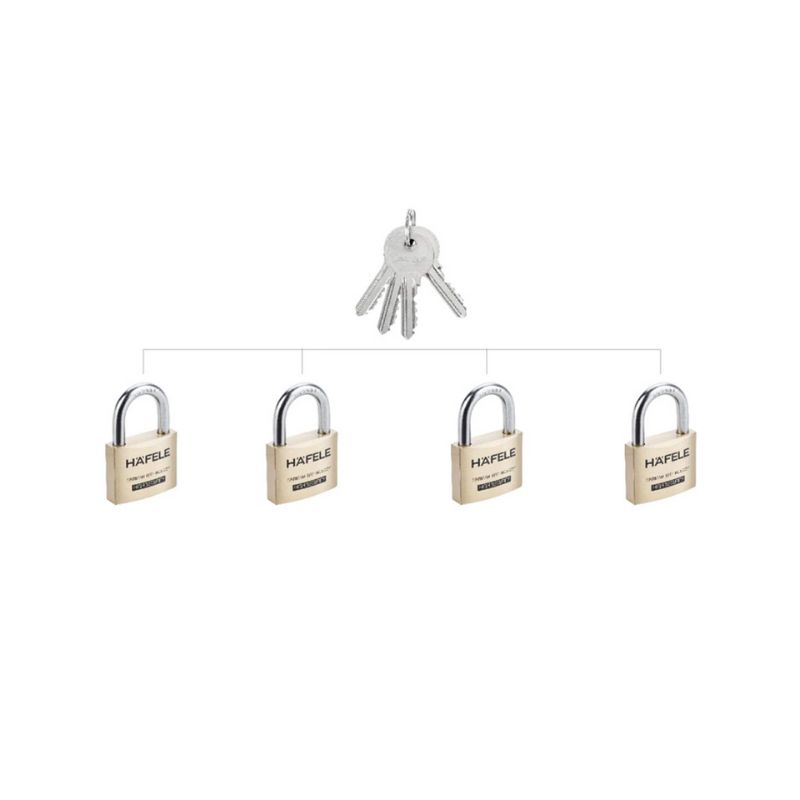 Bộ khóa treo 4 ổ Hafele 482.01.976 2 Bộ khóa treo 4 ổ Hafele 482.01.976