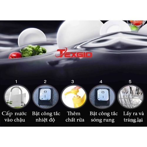 Máy rửa chén công nghiệp Texgio TGU-1500SS 7 chuc nang may rua chen cong nghiep texgio tgu 1500ss