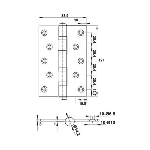 kich thuoc ban le la 4bb 127x89x3mm hafele diy 489 05 026