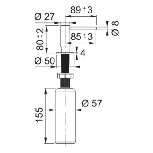 Bình đựng xà phòng âm bàn Franke Atlas Neo Copper 9 kich thuoc binh dung xa phong am ban franke atlas neo copper