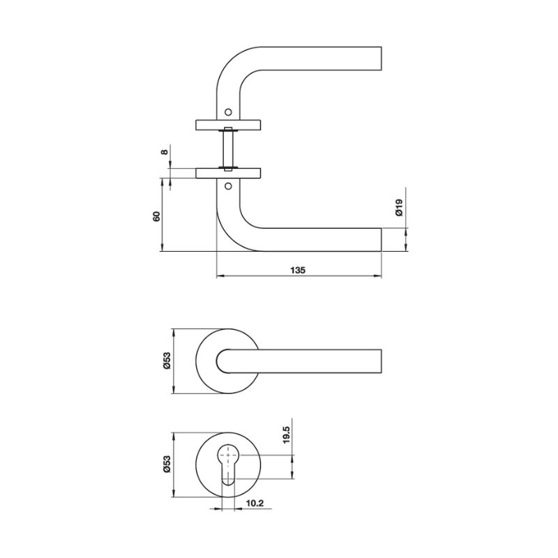 Bộ tay nắm gạt nắp chụp tròn dáng cong Häfele DIY 499.62.673 4 Bộ tay nắm gạt nắp chụp tròn dáng cong Häfele DIY 499.62.673 - Ảnh 2
