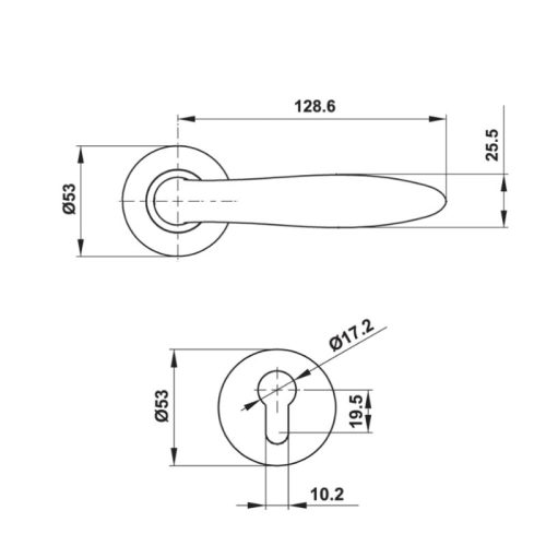 Bộ tay nắm gạt nắp chụp tròn dáng oval Häfele DIY 499.62.546 5 kich thuoc bo tay nam gat nap chup tron dang oval hafele diy 499 62 546