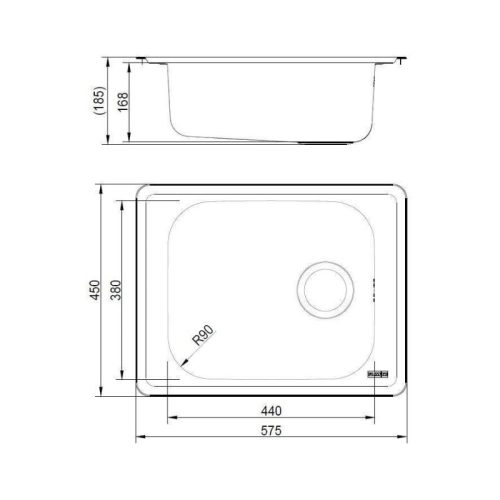 Chậu rửa bát Franke LNX 610-44 101.0625.124 5 kich thuoc chau rua bat franke lnx 610 44 101 0625 124