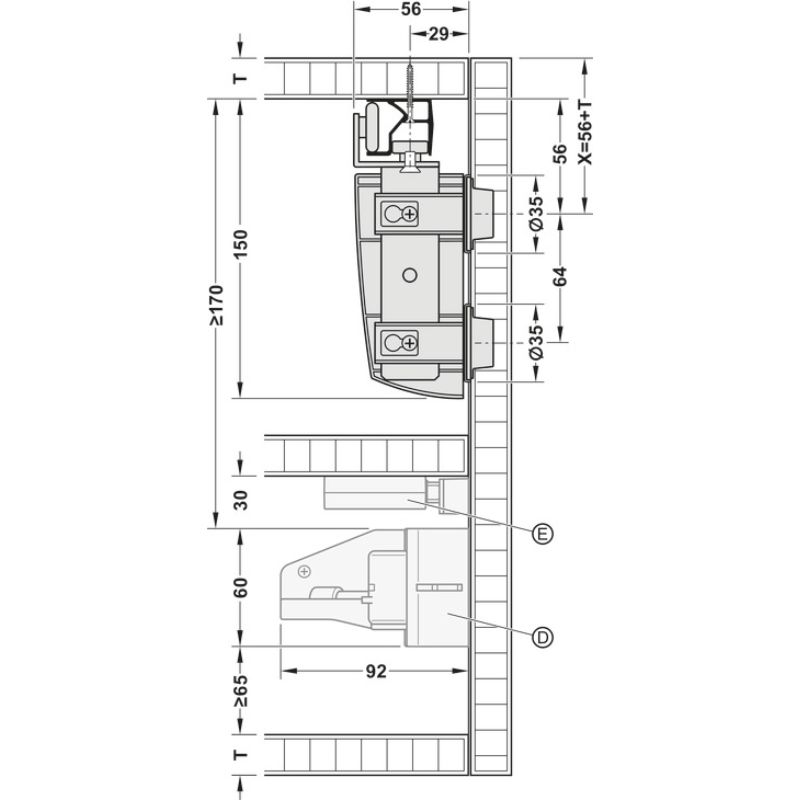 Cơ cấu mở Hafele 409.36.012 4 Cơ cấu mở Hafele 409.36.012 - Ảnh 2