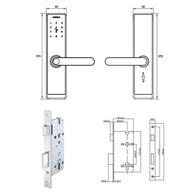 Khóa điện tử Hafele Alpha AL2501B 499.21.232 6 Khóa điện tử Hafele Alpha AL2501B 499.21.232 - Ảnh 4