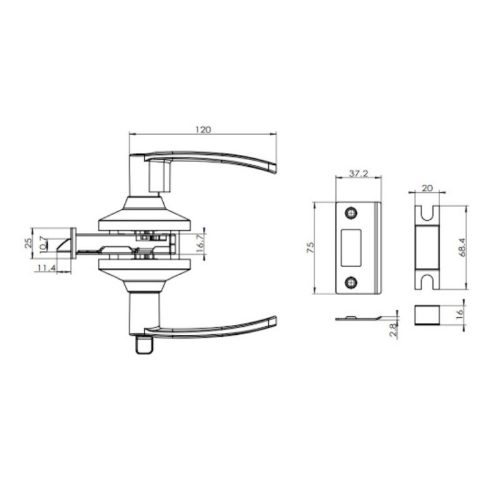 Khóa tay nắm gạt Hafele DIY 489.10.820 5 kich thuoc khoa tay nam gat hafele diy 489 10 820