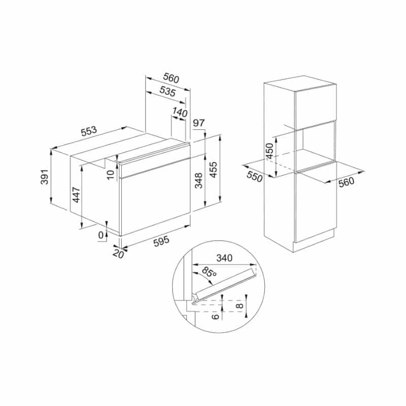 Lò vi sóng kết hợp nướng âm tủ FSM 45 MW XS 6 Lò vi sóng kết hợp nướng âm tủ FSM 45 MW XS - Ảnh 4