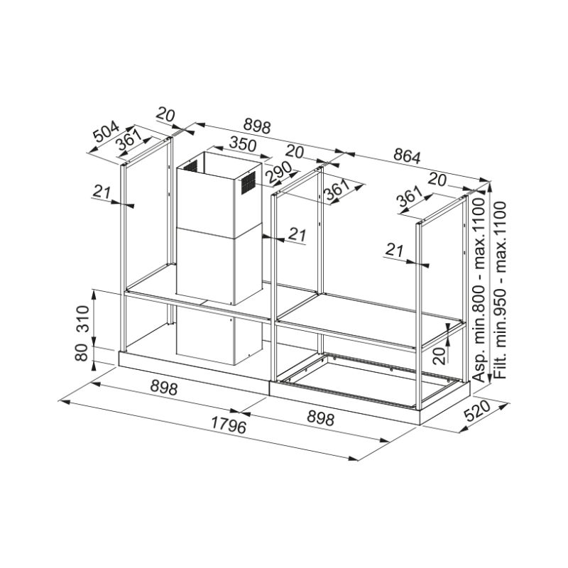 Máy hút mùi đảo Franke Mythos T-Shelf 6 Máy hút mùi đảo Franke Mythos T-Shelf - Ảnh 4